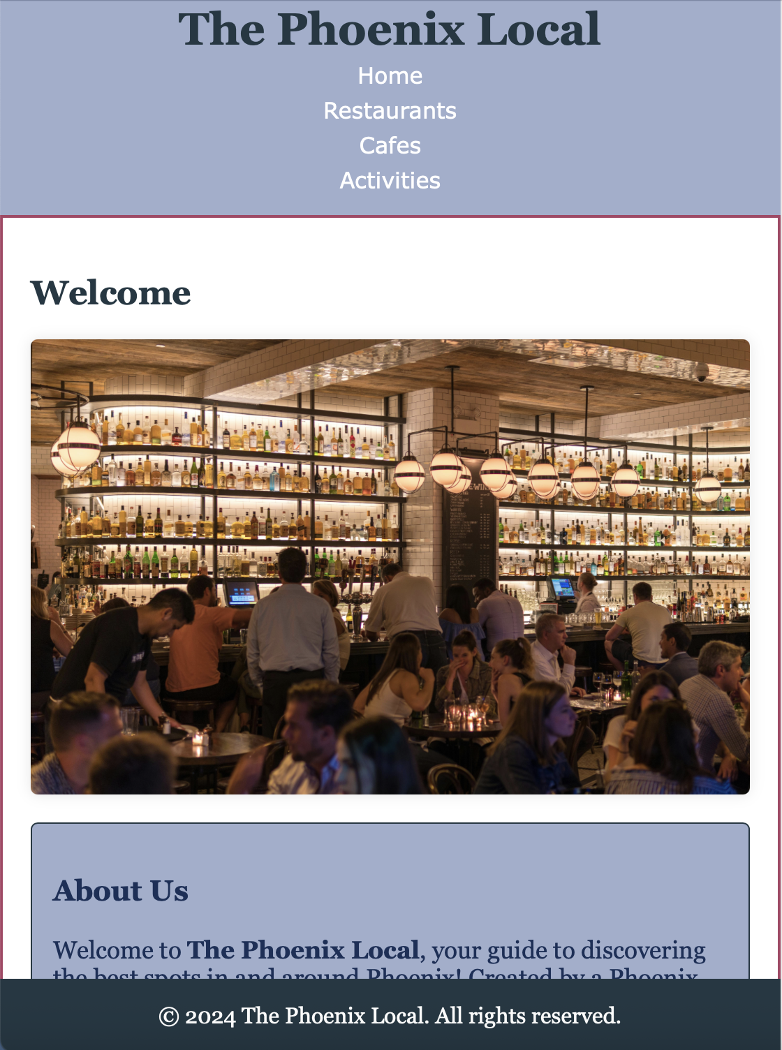 Image of The Phoenix Local website
